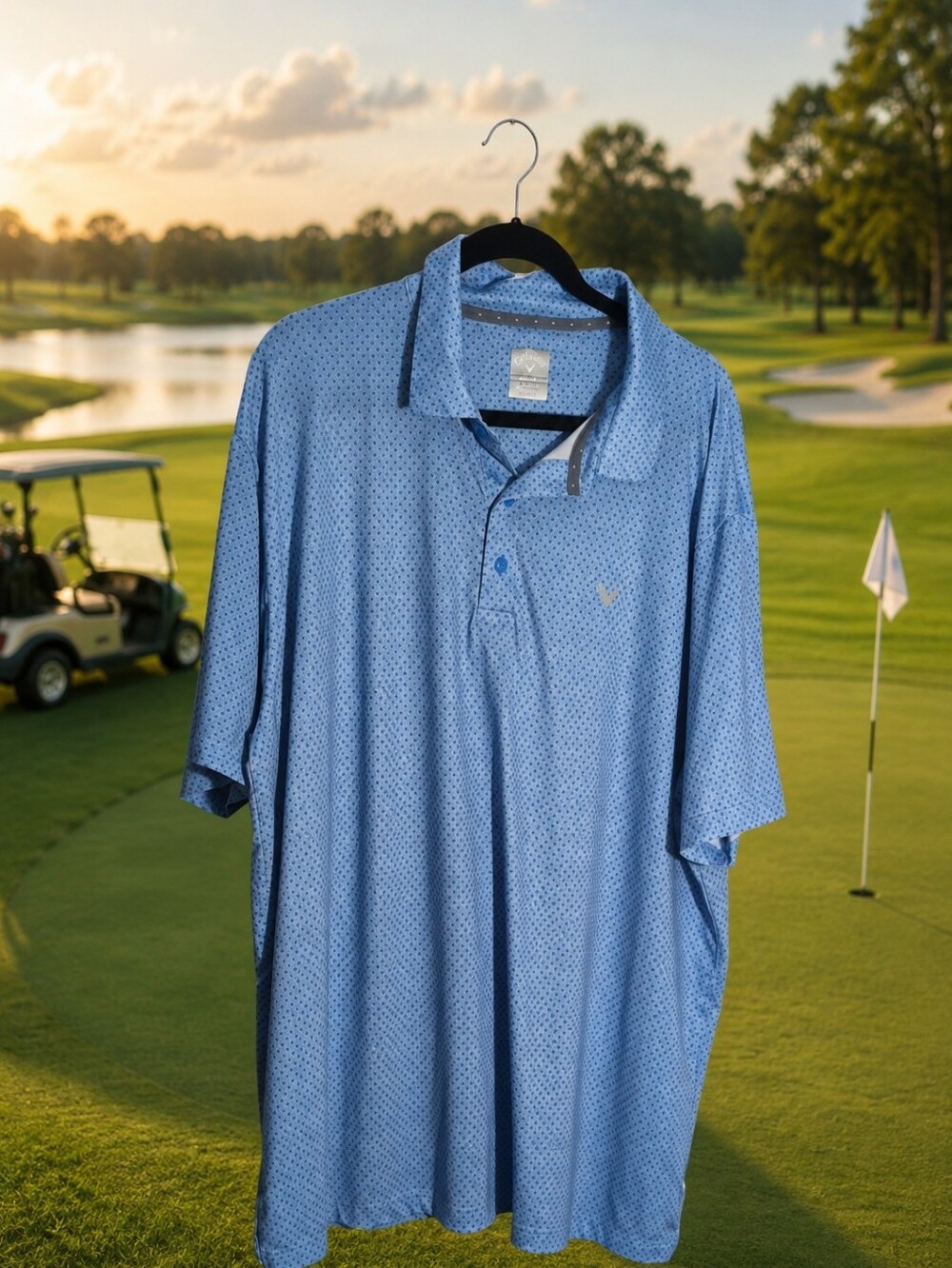 Callaway Apparel Performance Stretch Men's Polo, Regatta, Size XXL (CGKSF0M2)